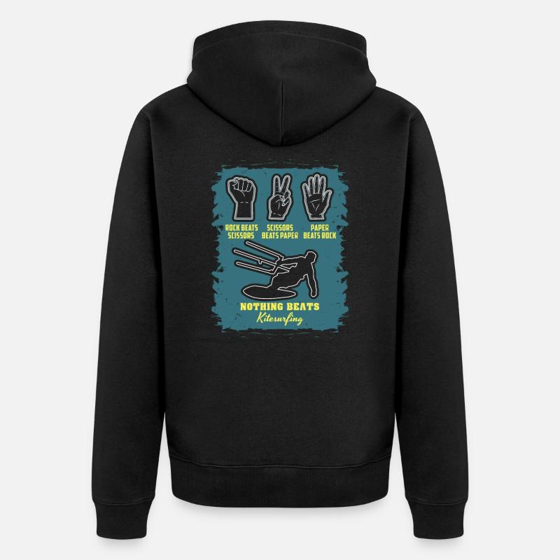 Kitesurf Kitesurf Kitesurf - Veste à capuche bio Premium Unisexe - noir