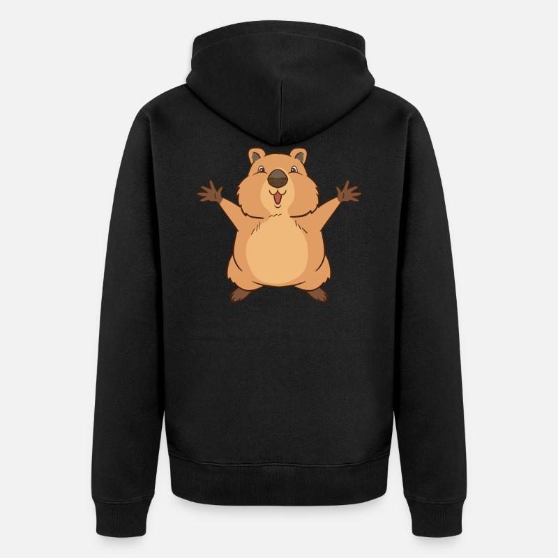 Quokka veut serrer les bras. - Veste à capuche bio Premium Unisexe - noir