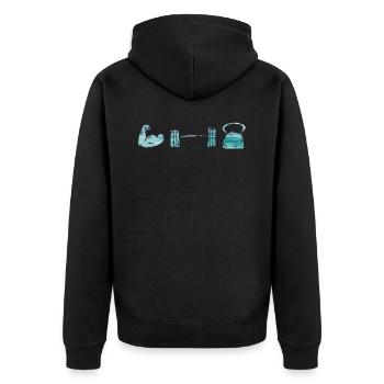 Gym - Veste à capuche bio Premium Unisexe - noir - Dos - Nico (187cm)