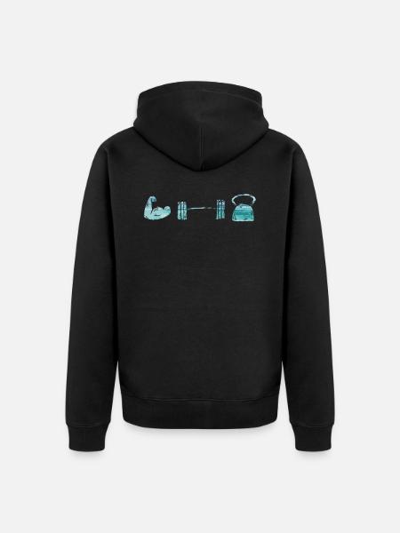 Gym - Unisex Premium Organic Zip Hoodie - black