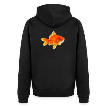 Poisson rouge - Veste à capuche bio Premium Unisexe - noir - Dos - Nico (187cm)
