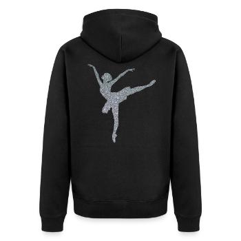 Ballerine danseuse ballet scène danse cadeau - Veste à capuche bio Premium Unisexe - noir - Dos - Nico (187cm)