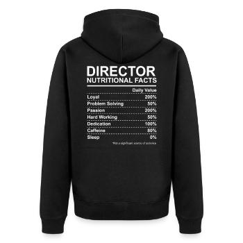 Directeur de la valeur nutritive - Veste à capuche bio Premium Unisexe - noir - Dos - Nico (187cm)