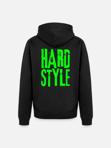 Hardstyle musik techno rave festival tøj - Premium økologisk unisex-hættejakke - sort