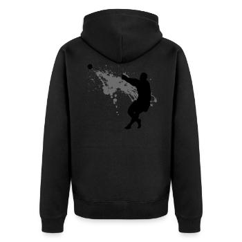 Lancer de marteau lancer de marteau cadeau d'athlétisme lourd - Veste à capuche bio Premium Unisexe - noir - Dos - Nico (187cm)
