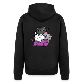Chats Ace Pride - Veste à capuche bio Premium Unisexe - noir - Dos - Nico (187cm)
