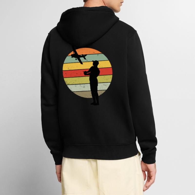 Model flight model builder airplane retro gift Unisex Premium Organic Zip Hoodie