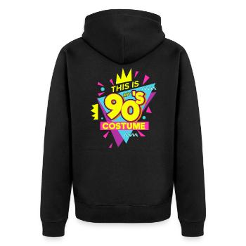 Ceci est mon costume des années 90 Costume de fête des années 90. - Veste à capuche bio Premium Unisexe - noir - Dos - Nico (187cm)