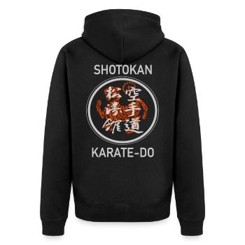 Shotokan Karate Do Shirt & Hoodie pour d. Karatéka - Veste à capuche bio Premium Unisexe - noir - Dos - Nico (187cm)