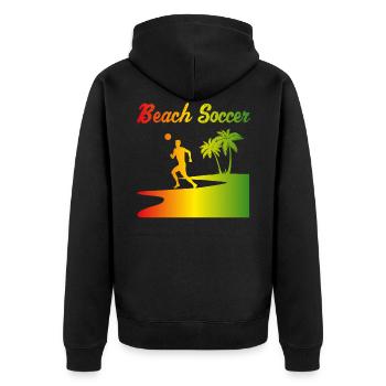 Cadeau de sport de football de plage de football de plage - Veste à capuche bio Premium Unisexe - noir - Dos - Nico (187cm)