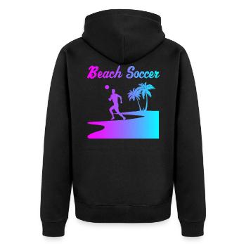 Cadeau de sport de football de plage de football de plage - Veste à capuche bio Premium Unisexe - noir - Dos - Nico (187cm)