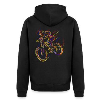VTT - Veste à capuche bio Premium Unisexe - noir - Dos - Nico (187cm)