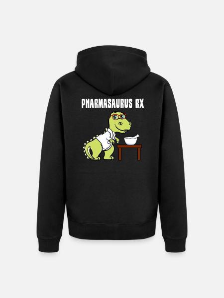 Pharmasaurus RX - Unisex Premium Organic Zip Hoodie - black