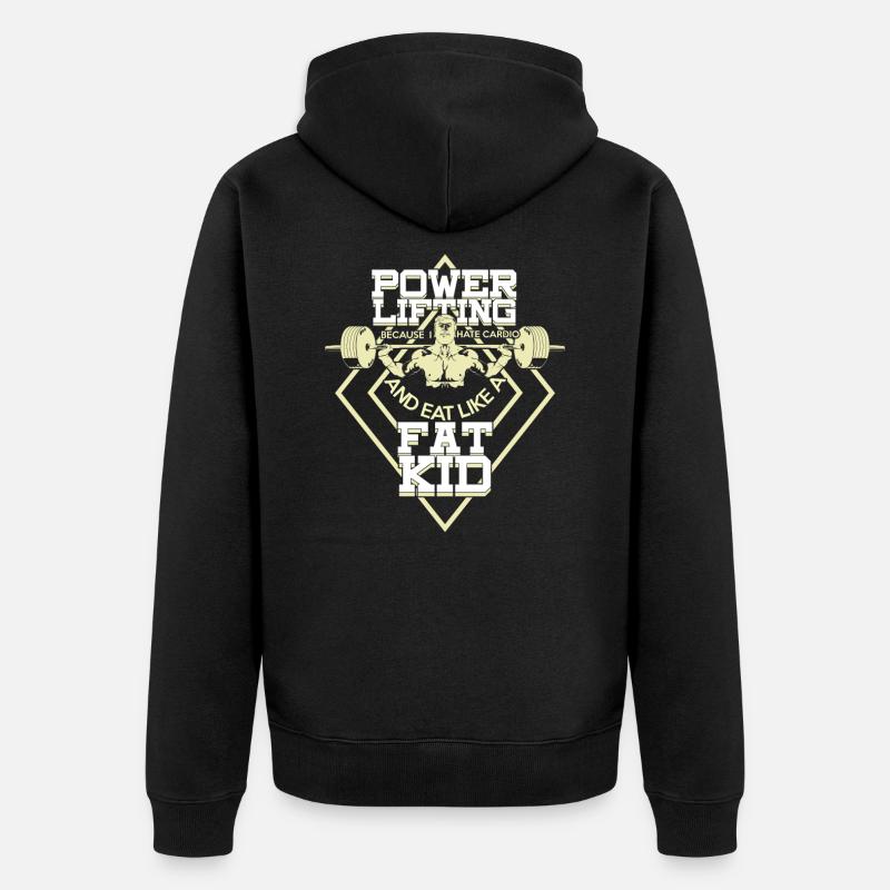 Cadeau Powerlifting Powerlifter - Veste à capuche bio Premium Unisexe - noir