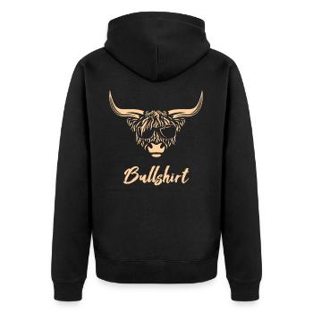 Highland Cattle Farmer Cow Cows Farmer Gift - Unisex Premium Organic Zip Hoodie - black - Back - Nico (187cm)