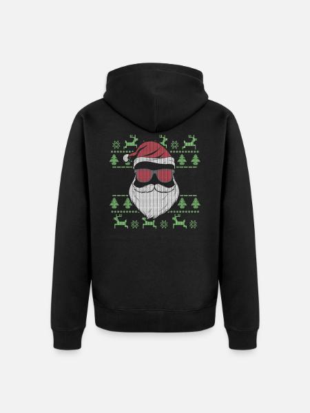 Ugly Santa - Unisex Premium Organic Zip Hoodie - black