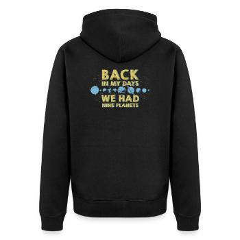 Astronomy Astronomy Star science universe planets gift - Unisex Premium Organic Zip Hoodie - black - Back - Nico (187cm)