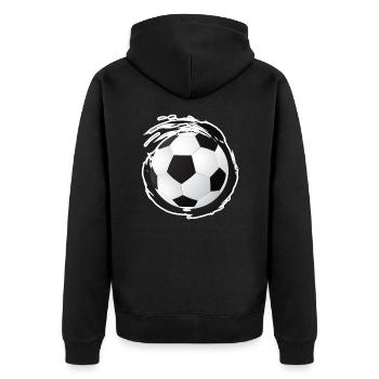 Football football footballeur footballeur footballeur - Veste à capuche bio Premium Unisexe - noir - Dos - Nico (187cm)