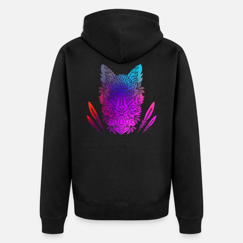 Fuchs - Unisex Premium Bio Zip Hoodie - Schwarz