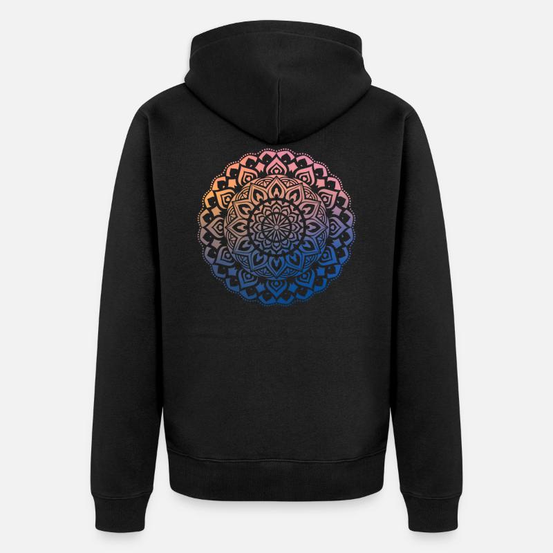 Mandala - Veste à capuche bio Premium Unisexe - noir