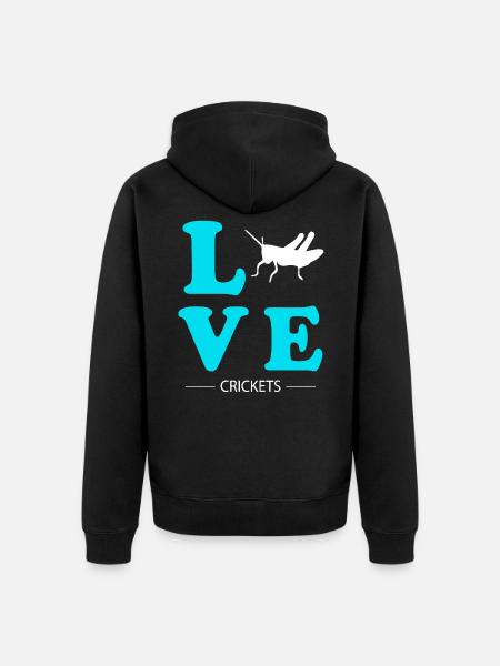 Cricket - Unisex Premium Organic Zip Hoodie - black