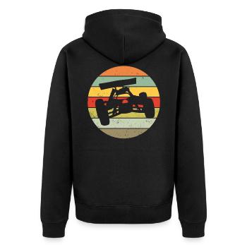 RC Auto Car Modellauto Modellbau Retro Geschenk - Unisex Premium Bio Zip Hoodie - Schwarz - Hinten - Nico (187cm)