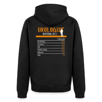 Ingrédients d'urologue - Veste à capuche bio Premium Unisexe - noir - Dos - Nico (187cm)
