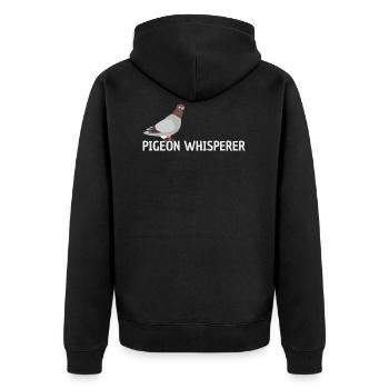 Murmures de pigeons - Veste à capuche bio Premium Unisexe - noir - Dos - Nico (187cm)