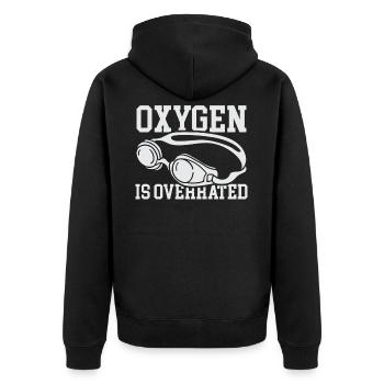 Schwimmlehrer Schwimmen Schwimmer - Unisex Premium Bio Zip Hoodie - Schwarz - Hinten - Nico (187cm)