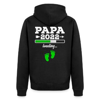 Meilleur papa 2022 Chargement de l'annonce de papa Grand-père fier - Veste à capuche bio Premium Unisexe - noir - Dos - Nico (187cm)