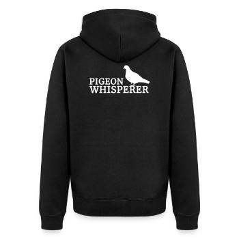 Murmures de pigeons - Veste à capuche bio Premium Unisexe - noir - Dos - Nico (187cm)