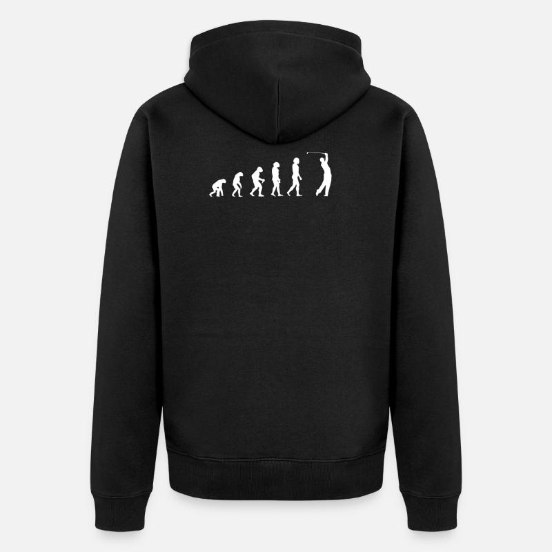 évolution du golf - Veste à capuche bio Premium Unisexe - noir