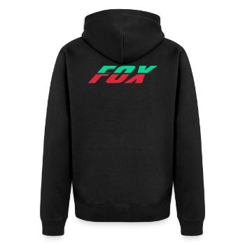 Design moderne Fox - Veste à capuche bio Premium Unisexe - noir - Dos - Nico (187cm)
