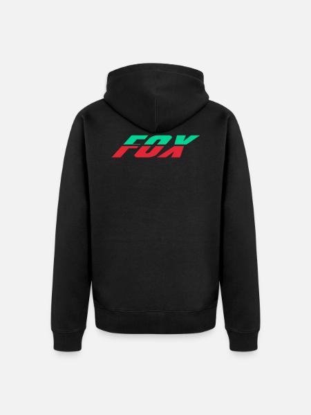 Fox Modern Design - Unisex Premium Organic Zip Hoodie - black