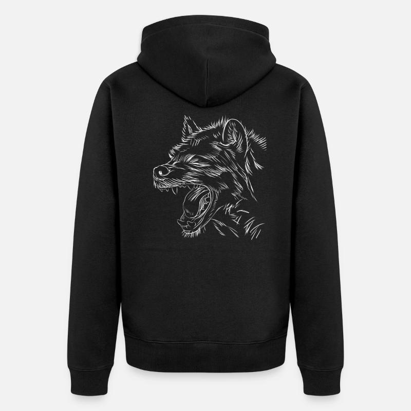 Stroke Hyäne - Veste à capuche bio Premium Unisexe - noir