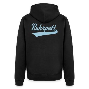 Ruhrpott (région de la Ruhr / Kohlenpott / Ruhrstadt / 1C) - Veste à capuche bio Premium Unisexe - noir - Dos - Nico (187cm)