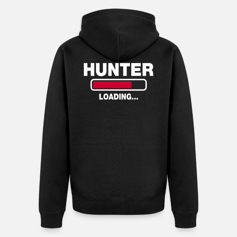 Hunter - Unisex Premium Bio Zip Hoodie - Schwarz