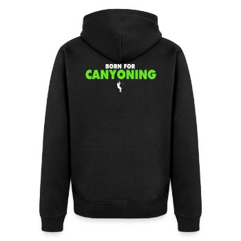 BORN FOR CANYONING Shirt - Veste à capuche bio Premium Unisexe - noir - Dos - Nico (187cm)