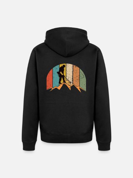 Vintage Akcesoria do sond do wykrywaczy metali - Ekologiczna rozpinana bluza z kapturem Premium unisex - czarny