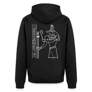 Égypte - Veste à capuche bio Premium Unisexe - noir - Dos - Nico (187cm)