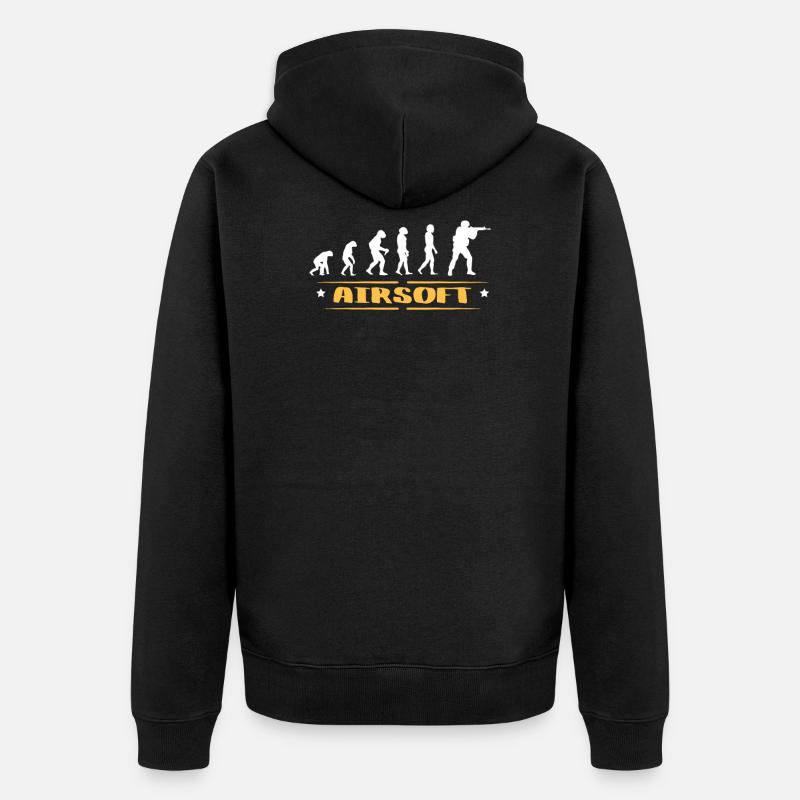 EVOLUTION AIRSOFT - Unisex Premium Organic Zip Hoodie - black