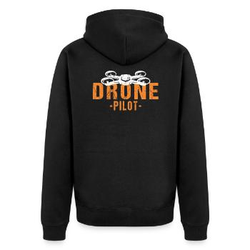 Drone Pilot Drone Drone Pilot Quadrocopter - Veste à capuche bio Premium Unisexe - noir - Dos - Nico (187cm)