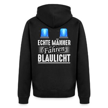 Police Real Men Gift BePo Policier - Veste à capuche bio Premium Unisexe - noir - Dos - Nico (187cm)