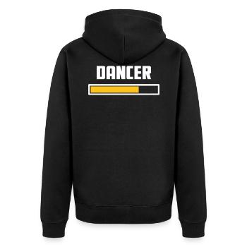Dancer Installing Shirt - Unisex Premium Bio Zip Hoodie - Schwarz - Hinten - Nico (187cm)