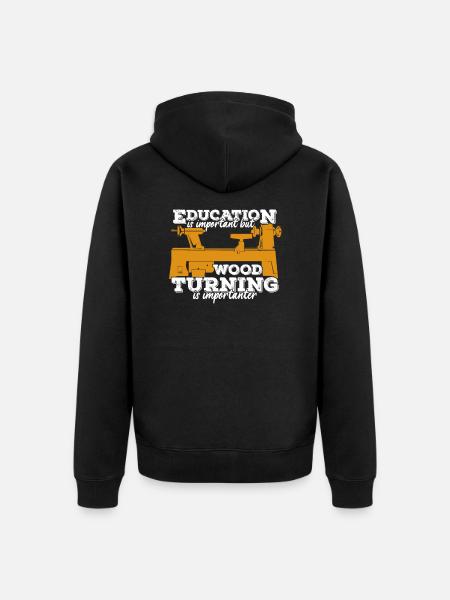 Drechseln Drechselbank Drechsler Geschenk - Unisex Premium Bio Zip Hoodie - Schwarz