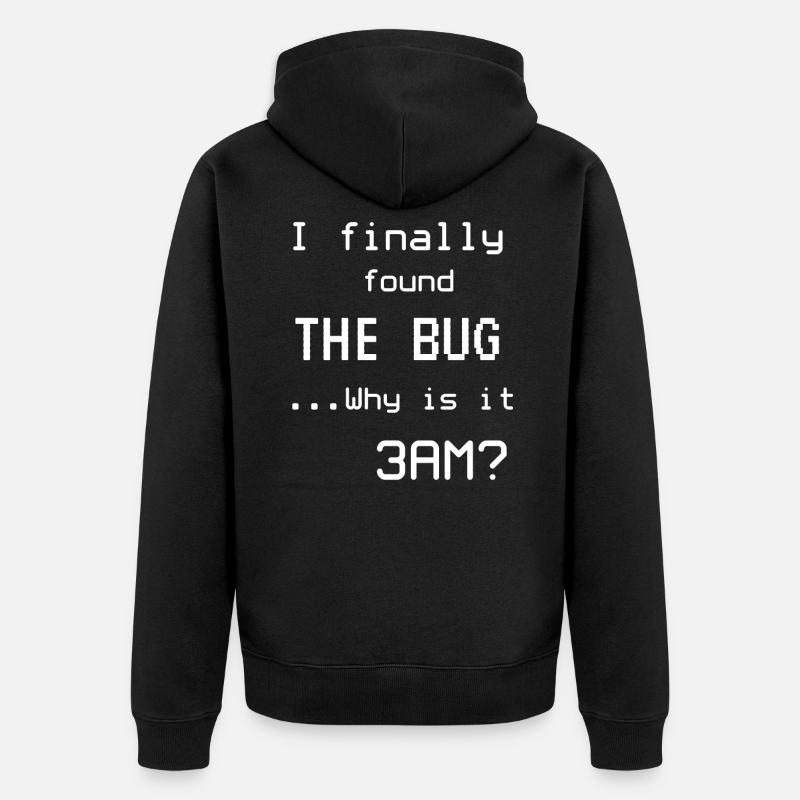 Programmer Meme Computer Scientist Nerd - Unisex Premium Organic Zip Hoodie - black