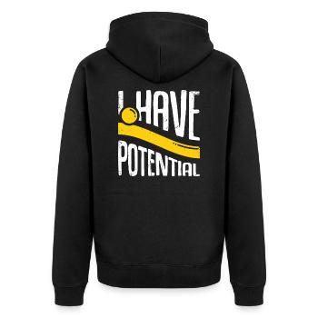 Lustiges Physik Physiker Physiklehrer Geschenk - Unisex Premium Bio Zip Hoodie - Schwarz - Hinten - Nico (187cm)
