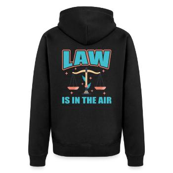 Law Is In The Air | Avocat étudiant en droit Cadeau - Veste à capuche bio Premium Unisexe - noir - Dos - Nico (187cm)