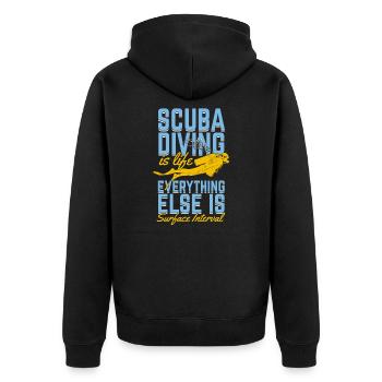 Plongée amusante Plongée Sous-marine cadeau de plongée - Veste à capuche bio Premium Unisexe - noir - Dos - Nico (187cm)