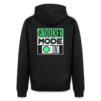 Snooker Billard - Unisex Premium Bio Zip Hoodie - Schwarz - Hinten - Nico (187cm)